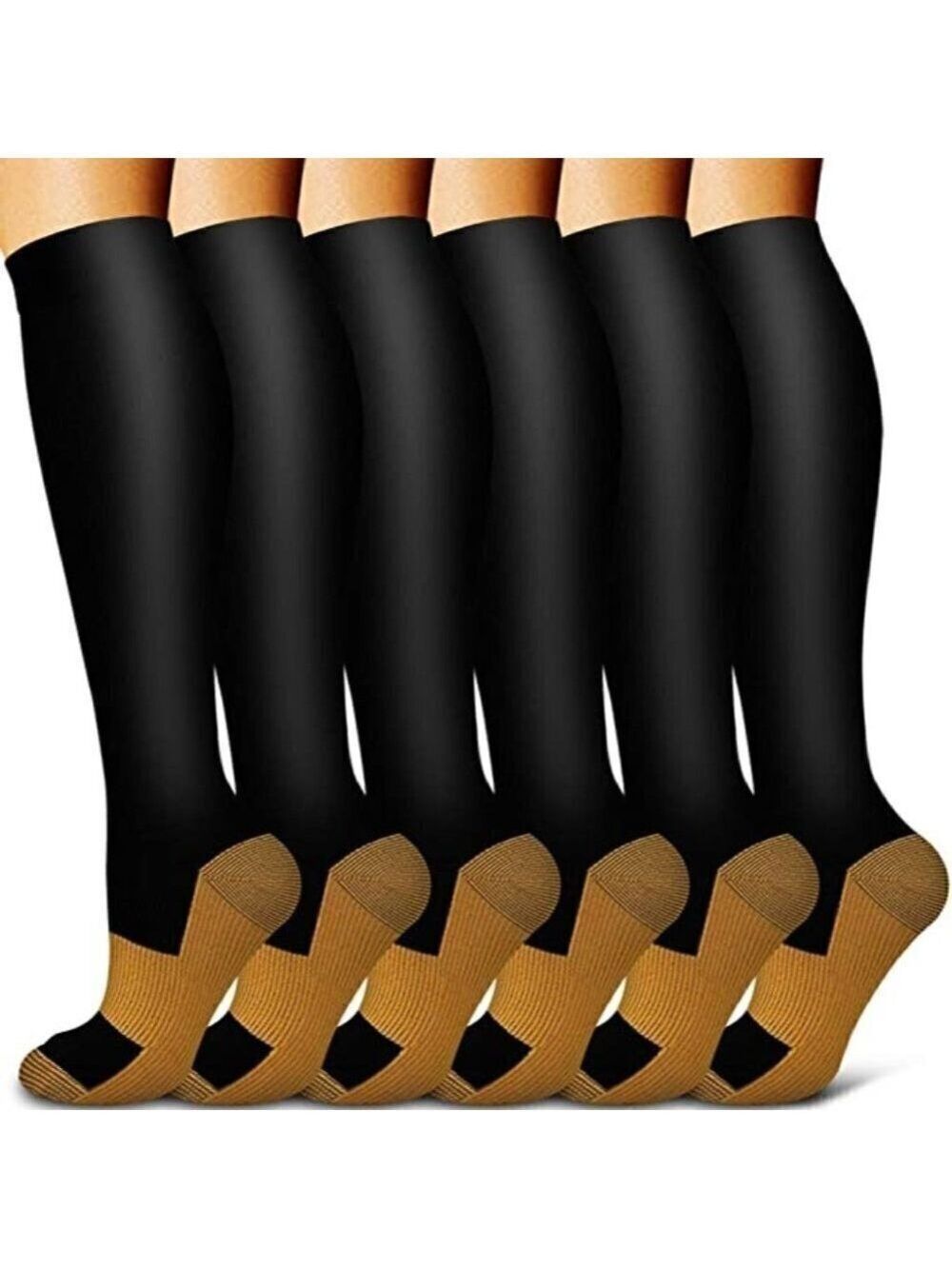 🆕🧦 Copper Infused Luxury Knee High Compression Socks Warm Long Stockings NWT🧦